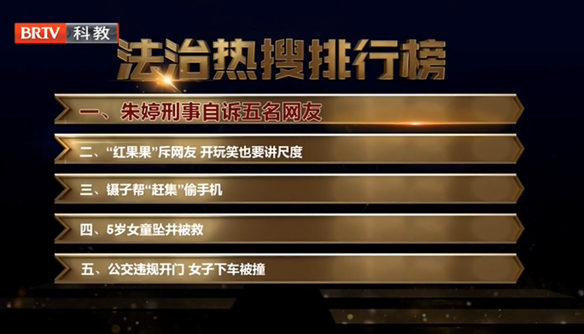 朱婷正式起訴5名誹謗自己的網民，要求這5位網民負擔相應的刑事責任